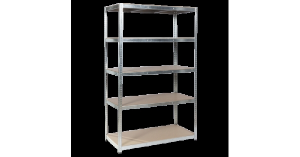 Метален стелаж Carmen CR-1012 - 200х120х60 см, до 250 кг на рафт - цинк-1