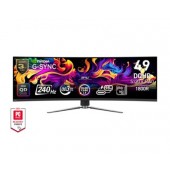 Монитор MSI MPG 491CQPX QD-OLED, 0.03ms, 240Hz, OLED, 5120 x 1440 (DQHD), 32:9, CURVE 1800R, G-Sync Compatible, HDR True Black 400, 450 nits, 99% DCI-P3, AR, DP(1.4a), 2xHDMI 2.1, 1xTypeC DP alt. w/PD (98W), USB Hub, Heigh Adj., VESA, Black, 10.6kg