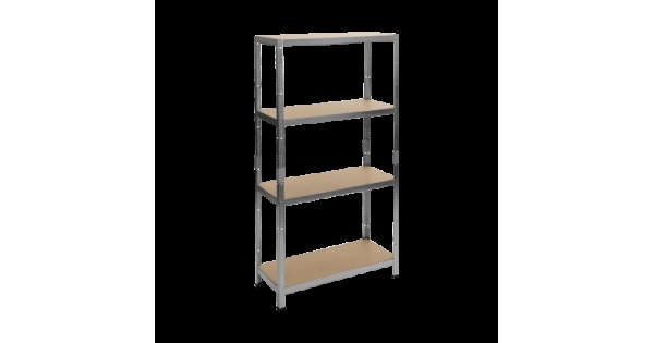 Метален стелаж Carmen CR-1024 - 180x120x60 см, до 600 кг на рафт - цинк