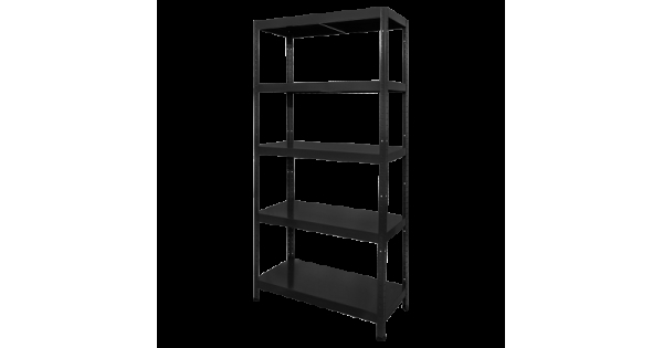 Метален стелаж HARD 180x90x40 см, до 130 кг на рафт  - черен-3