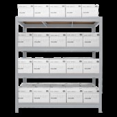Метален стелаж MEGA 177x200x60 см, до 500 кг на рафт - цинк