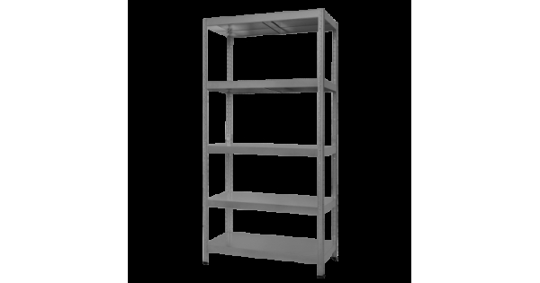Метален стелаж HARD 180x90x40 см, до 90 кг на рафт - сив-1