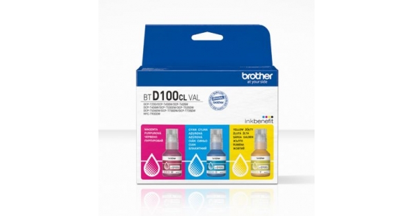 Консуматив BTD100CLVAL Brother Coloured Multipack Ink Bottles