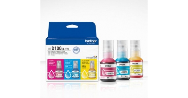 Консуматив BTD100CLVAL Brother Coloured Multipack Ink Bottles-2