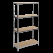 Метален стелаж Carmen CR-1024 - 180x90x40 см, до 600 кг на рафт - цинк