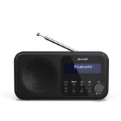 Радио Sharp Radios DR-P420(BK), PORTABLE DIGITAL RADIO, Bluetooth 5.0, 20 DAB+/DAB/FM, Auto time/date, LCD Display, Dual alarm,Micro USB x1 (power supply),3.5mm Headphone jack / line-out, Black