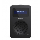 Радио Sharp Radios DR-430(BK), DIGITAL RADIO, Bluetooth 5.0, 5W, 20 DAB+/DAB/FM, Auto time/date, LCD Display, Dual alarm, 3.5mm Headphone jack / line-out, Black