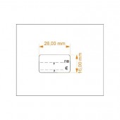 Етикети за цени лв. / EUR 28х16 mm 50л.х40ет./бандерол Оранжеви