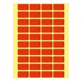 Етикети за цени лв. / EUR 28х16 mm 50л.х40ет./бандерол Червени