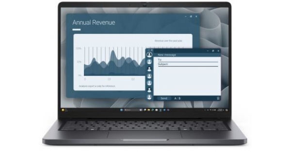Лаптоп Dell Pro 14 PC14255, AMD Ryzen 5 220 (22 MB cache, 6 cores, up to 4.9 GHz), 14