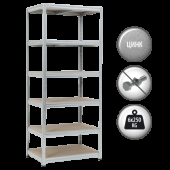 Метален стелаж STAR 213x90x60 см, до 250 кг на рафт - цинк