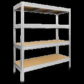 Метален стелаж MEGA 177x160x45 см, до 600 кг на рафт - цинк