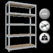 Метален стелаж STAR PL 213x120x60 см, до 250 кг на рафт - цинк