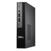 Настолен компютър Dell Pro Micro Plus QBM1250,Intel Core Ultra 7 265 (13 TOPS NPU, 20 cores, up to 5.3GHz), 16 GB: 1 x 16 GB, DDR5, up to 5600 MT/s, 512GB SSD TLC, Integrated Graphics, Wi-Fi 6E, Bulgarian Keyboard&Mouse, 180W, Ubuntu, 3Y PS