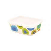 Еко кутия от бамбук за храна Цветни кръгове S