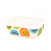 Еко кутия от бамбук за храна Цветни кръгове M