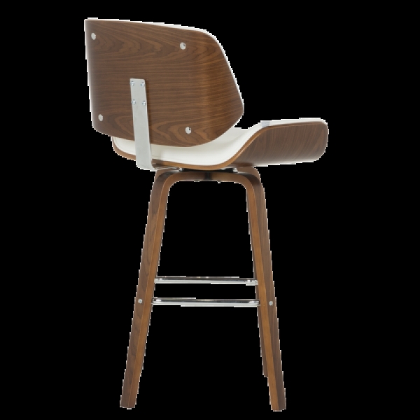 Бар стол Carmen 4027 - орех / бял-4