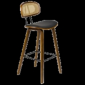 Бар стол Carmen 4029 - орех/черен