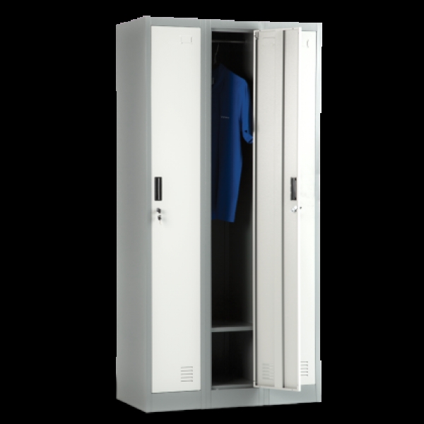 Метален шкаф CR-1242 J LUX - сив / тъмносив-2