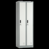 Метален шкаф Carmen CR-1242-2 J LUX - сив / тъмносив Метален шкаф Carmen CR-1242-2 J LUX - сив / тъмносив