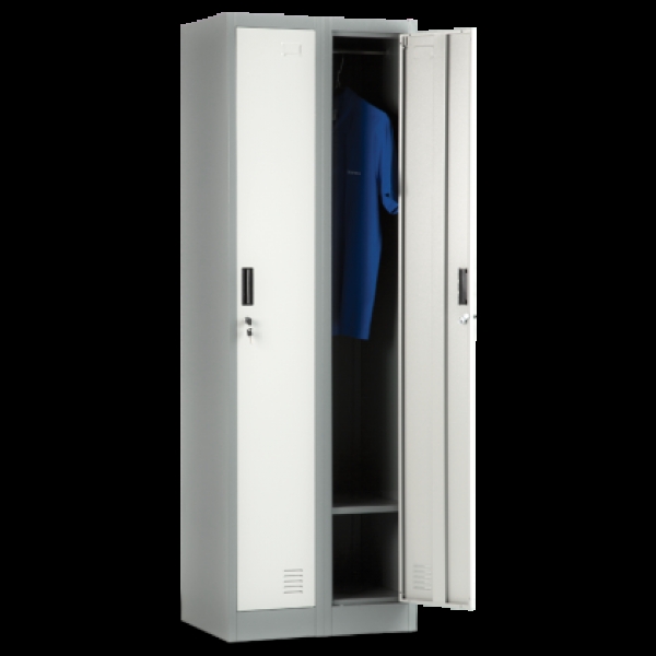 Метален шкаф Carmen CR-1242-2 J LUX - сив / тъмносив-1