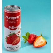 Безалкохолна напитка Dellos Ягода с парченца плод, 240 ml кен