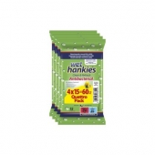 Мокри кърпи Wet Hankies Почистващи и ароматизиращи, 4x15 бр. в плик