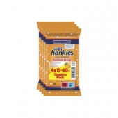 Мокри кърпи Wet Hankies Почистващи и ароматизиращи, 4x15 бр. в плик