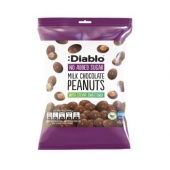 Фъстъци покрити с млечен шоколад Diablo, без добавена захар, 40 g