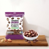 Фъстъци покрити с млечен шоколад Diablo, без добавена захар, 40 g