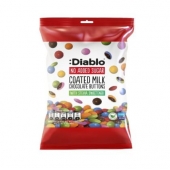 Шоколадови дражета Diablo, с млечен шоколад без добавена захар, 40 g