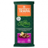 Шоколад, млечен с екструдиран ориз и стевия, Trapa, 75гр