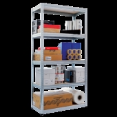 Метален стелаж STAR 180х75х35 см, до 175 кг на рафт - цинк