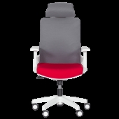 Президентски офис стол Carmen 7546 - червен - сив