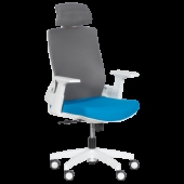 Президентски офис стол Carmen 7546 - син-сив