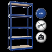 Метален стелаж STAR 180x90x40 см, до 175 кг на рафт - син