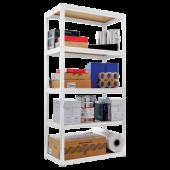 Метален стелаж STAR 180х90х45 см, до 175 кг на рафт - бял