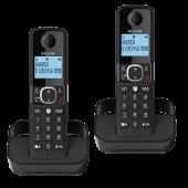 Безжичен DECT телефон Alcatel F860 DUO - черен
