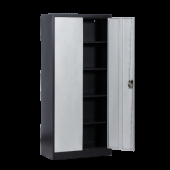 Метален шкаф Carmen CR-1283 JS - черен-сребърен