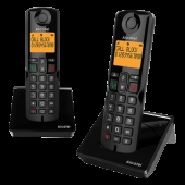 Безжичен DECT телефон Alcatel S280 EWE DUO - черен