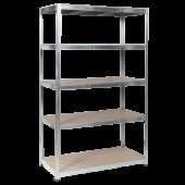 Метален стелаж Carmen CR-1012 - 200х120х60 см, до 250 кг на рафт - цинк