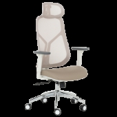 Ергономичен стол Carmen 7901 W еко кожа - кафе