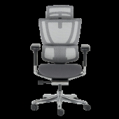 Ергономичен стол ERGOHUMAN IOO ELITE 2 - черна рамка - сив