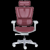 Ергономичен стол ERGOHUMAN IOO ELITE 2 - сива рамка - червен