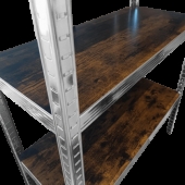 Метален стелаж Carmen CR-1023, 180x90x40 см, до 100 кг на рафт - цинк