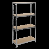 Метален стелаж Carmen CR-1024-2, 180x90x40 см, до 600 кг на рафт - цинк