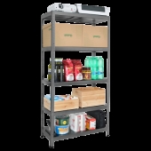 Метален стелаж HARD 180x90x40 см, до 90 кг на рафт - сив