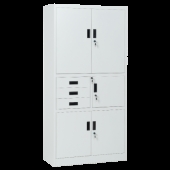 Метален шкаф Carmen CR-1281 Е K - сив