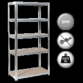 Метален стелаж Carmen CR-1020 - 180х90х45 см, до 275 кг на рафт - цинк