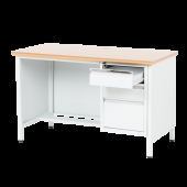 Метално бюро Carmen CR-1314 K - сиво / бук